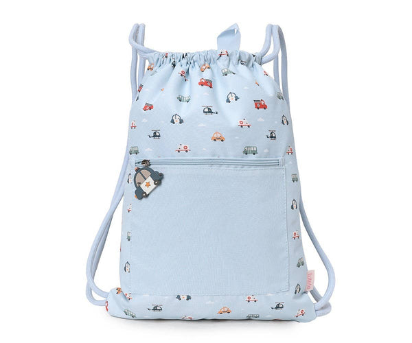Waterproof Drawstring Backpack - City Cars - Wee Bambino