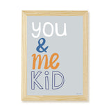 You & Me Kid Art Print - Blue - Wee Bambino