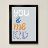 You & Me Kid Art Print - Blue - Wee Bambino