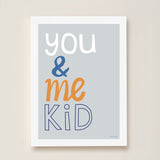 You & Me Kid Art Print - Blue - Wee Bambino