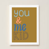 You & Me Kid Art Print - Olive - Wee Bambino