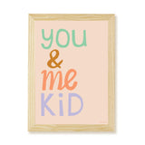 You & Me Kid Art Print - Pink - Wee Bambino