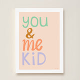 You & Me Kid Art Print - Pink - Wee Bambino