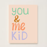You & Me Kid Art Print - Pink - Wee Bambino