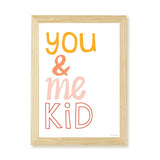You & Me Kid Art Print - White - Wee Bambino