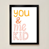 You & Me Kid Art Print - White - Wee Bambino