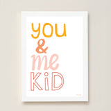 You & Me Kid Art Print - White - Wee Bambino