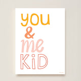 You & Me Kid Art Print - White - Wee Bambino