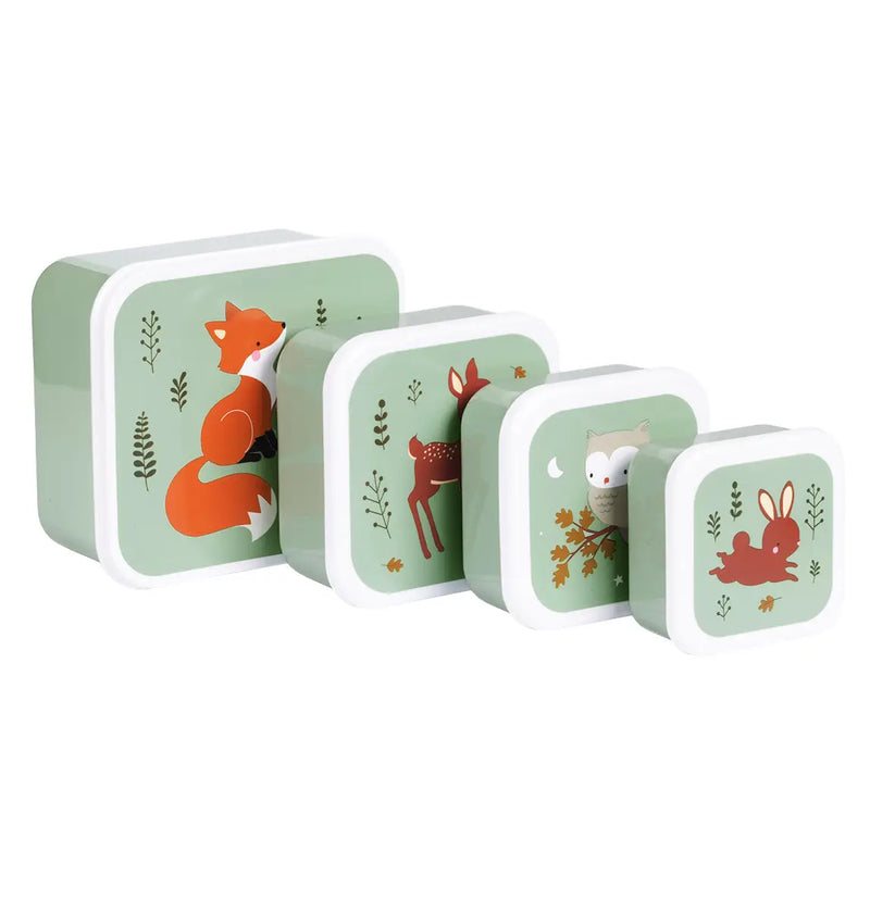 Lunch & Snack Box Set: Forest Friends - Sage - Wee Bambino