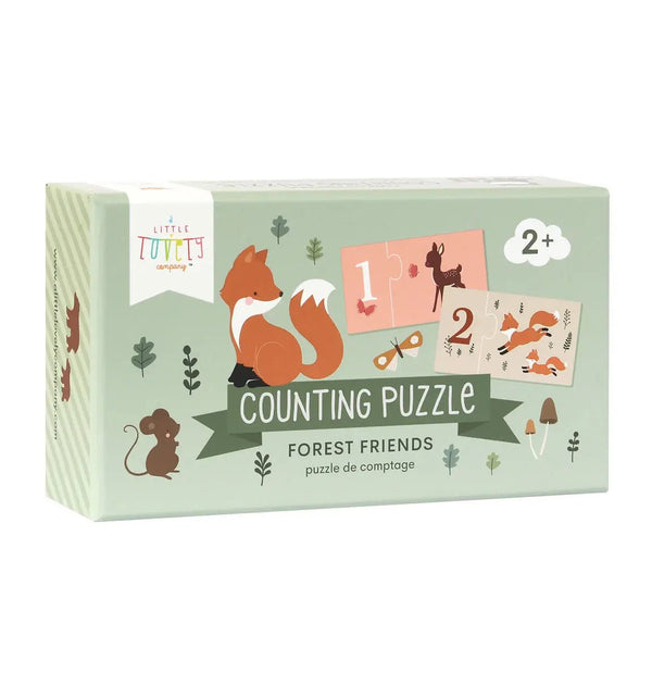 Counting puzzle//match and count: Forest friends - Wee Bambino
