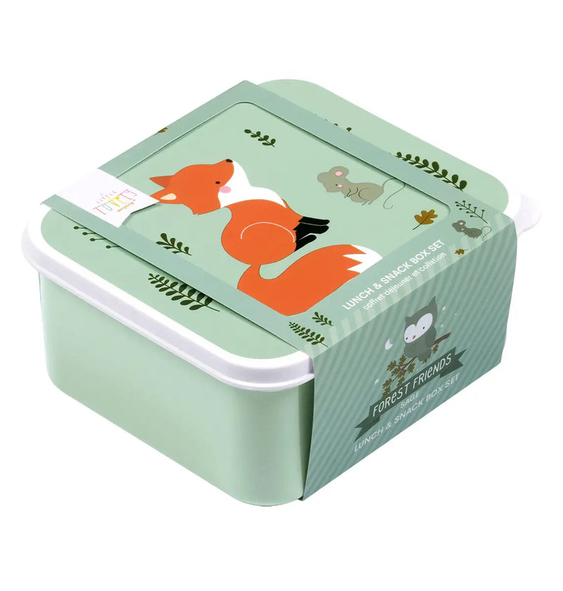 Lunch & Snack Box Set: Forest Friends - Sage - Wee Bambino