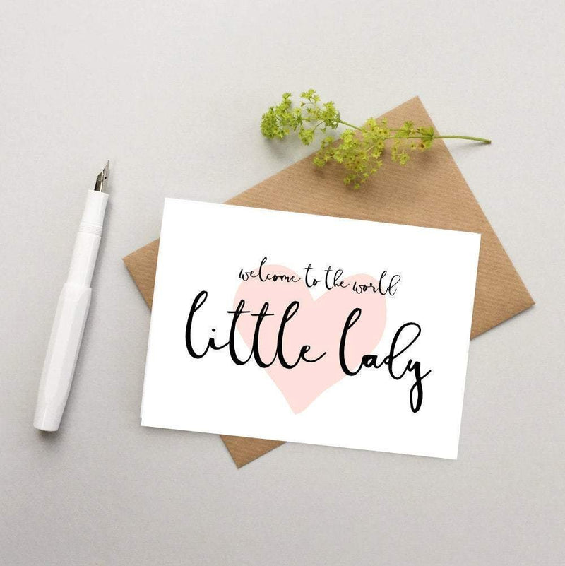 Little Lady New Baby Card - Wee Bambino