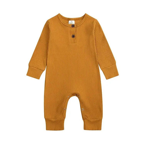 Long Sleeve Ribbed Jumpsuits 0-3 Months - Wee Bambino