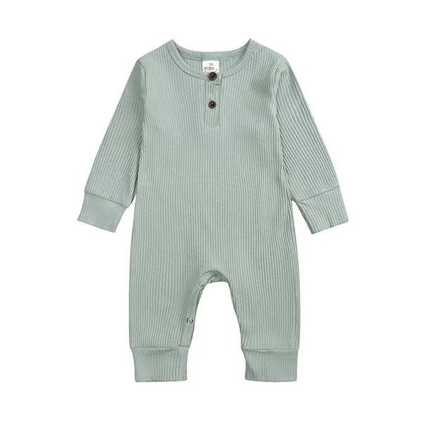 Long Sleeve Ribbed Jumpsuits 0-3 Months - Wee Bambino