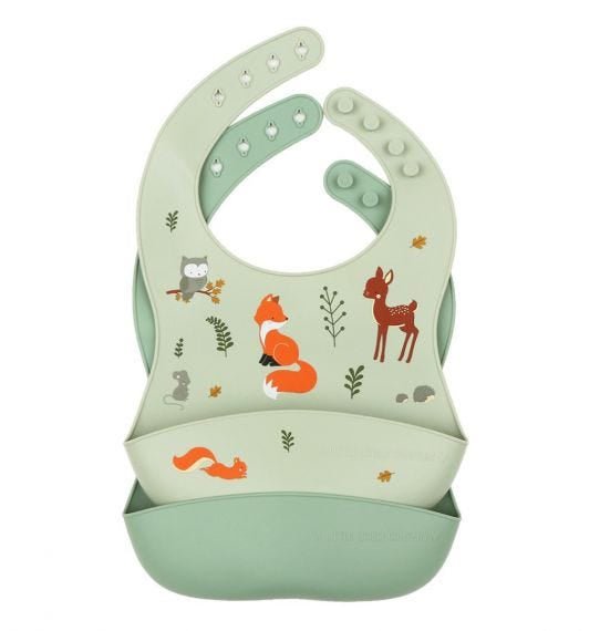 Silicone Bib Set of 2: Forest Friends - Wee Bambino