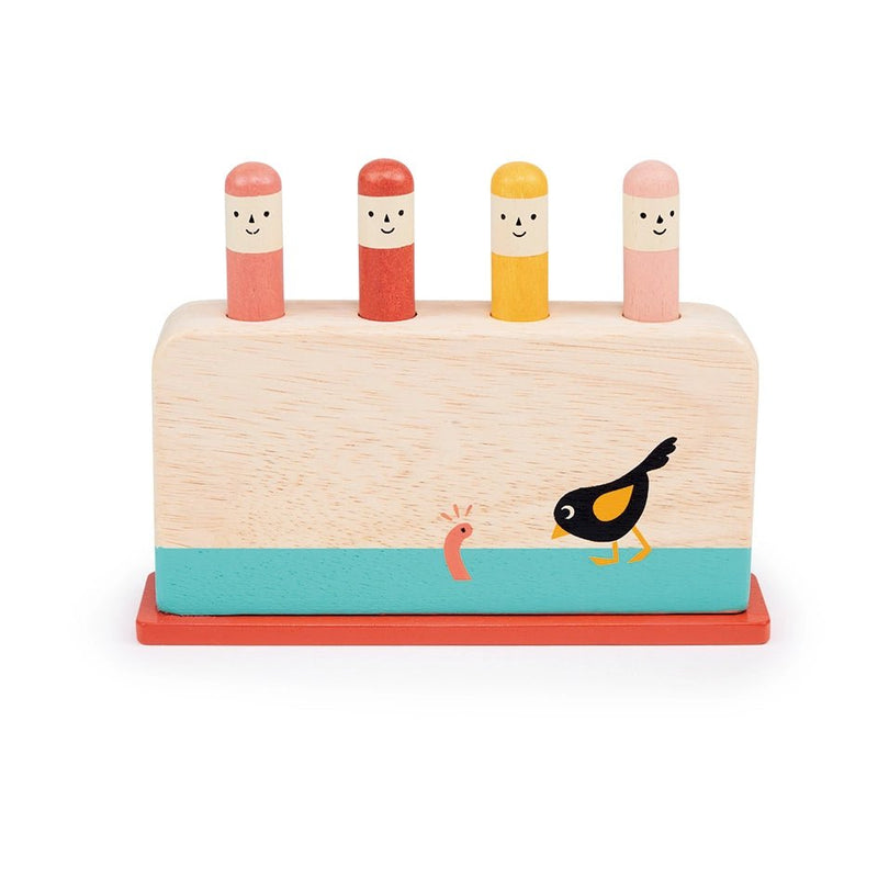 Wooden Toy Early Bird Pop Up For Kids - Wee Bambino
