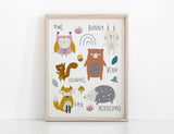 Woodland Animals Decor For A Childs Nursery -Animal Wall Art - Wee Bambino